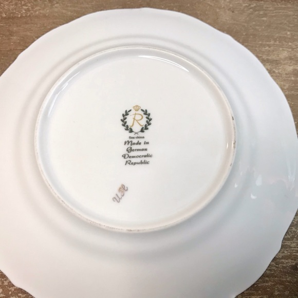 REICHENBACH consommé bouillon teacups white gold - Picture 12 of 13